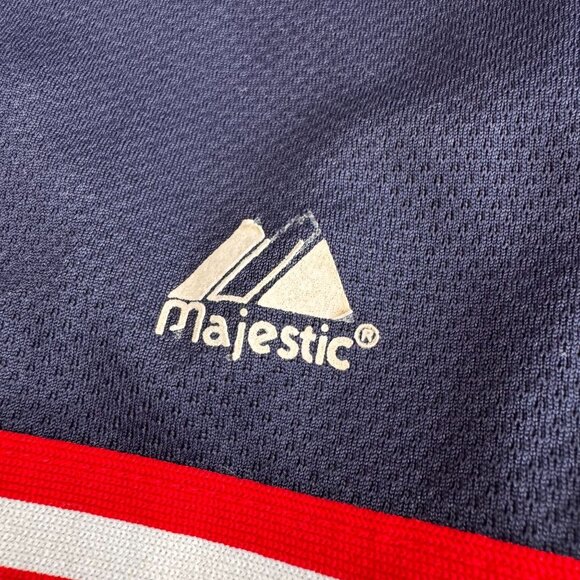 Vtg Majestic Red Sox Schilling 38 Jersey Blue Button Up MLB Genuine Baseball - Picture 8 of 8